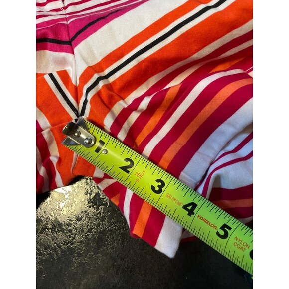 New York & Company Pink Striped Flat Front Shorts Sz 12 - Picture 7 of 7